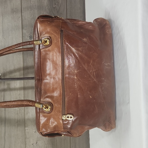 Marino Orlandi Brown Italian Leather Shoulder Bag - Picture 4 of 12